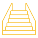 Icono de escaleras amarillas