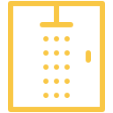 Ascensor dibujado en estilo minimalista.